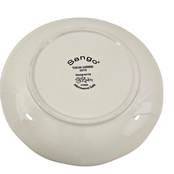 Sango Tuscan Gardens 3076 Sue Zipkin Ceramic Salad Luncheon Plates – Set of 4 - Picture 4 of 16